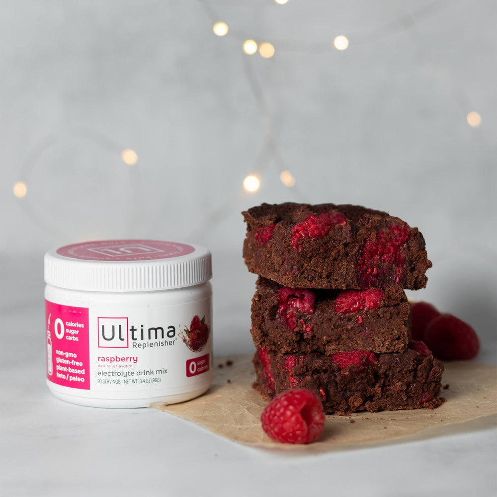 Ultima Raspberry Brownies (Gluten-Free, Vegan, Low Carb, Keto-Friendly)