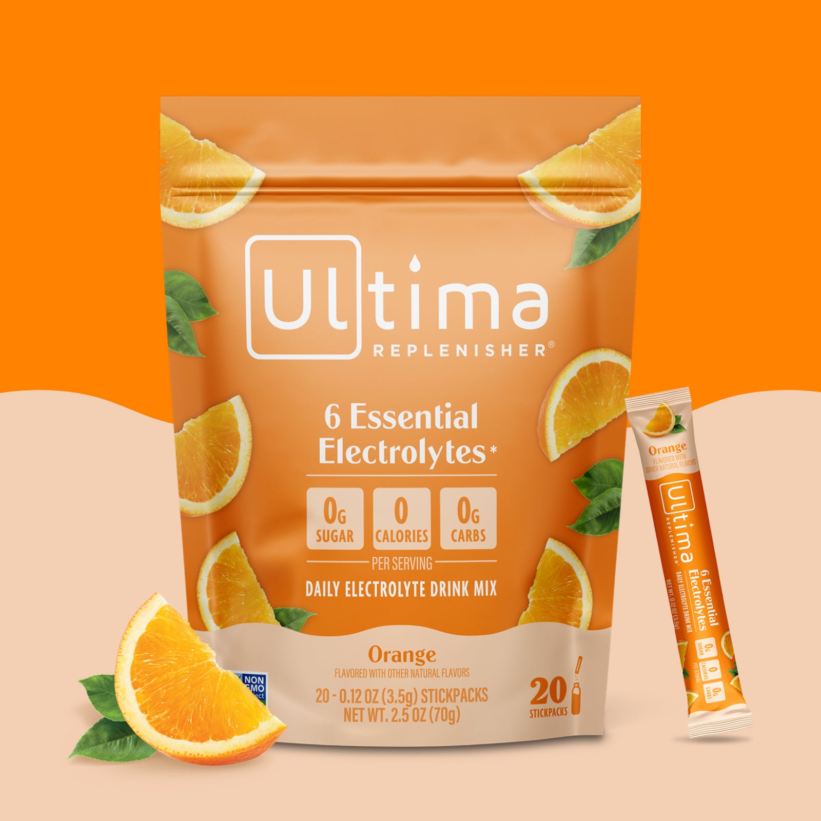 Orange Electrolyte Powder Drink | Sugar-Free, Keto-Friendly