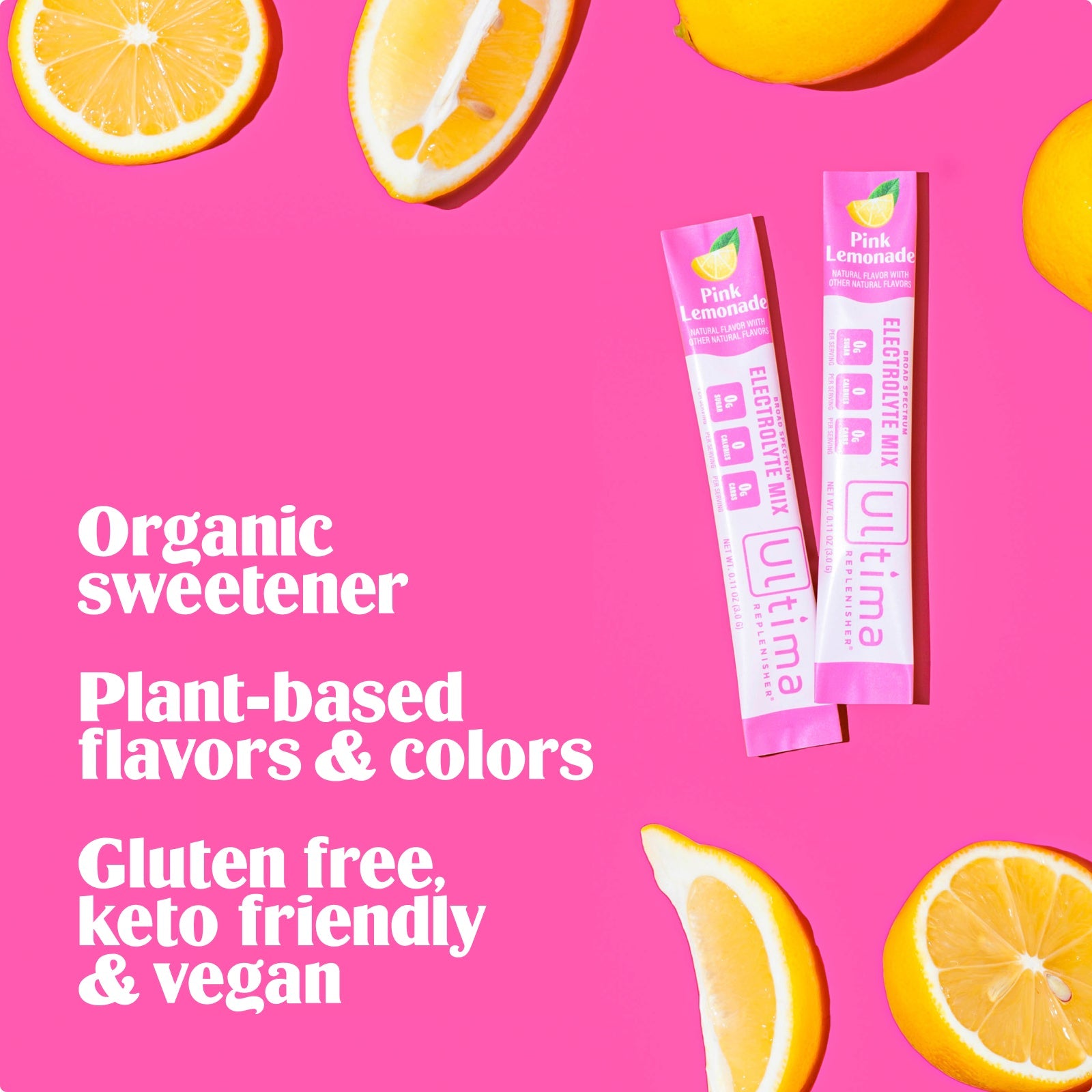 Pink Lemonade Electrolyte Powder Drink SugarFree, KetoFriendly