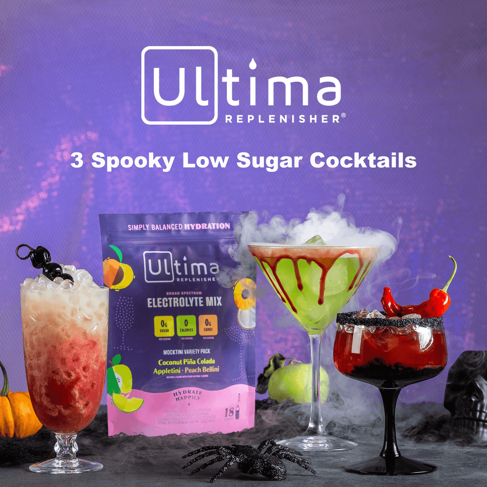 3 Spooky Low Sugar Halloween Cocktails Book - Ultima Replenisher