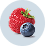 Blueberry and raspberry fruit icons