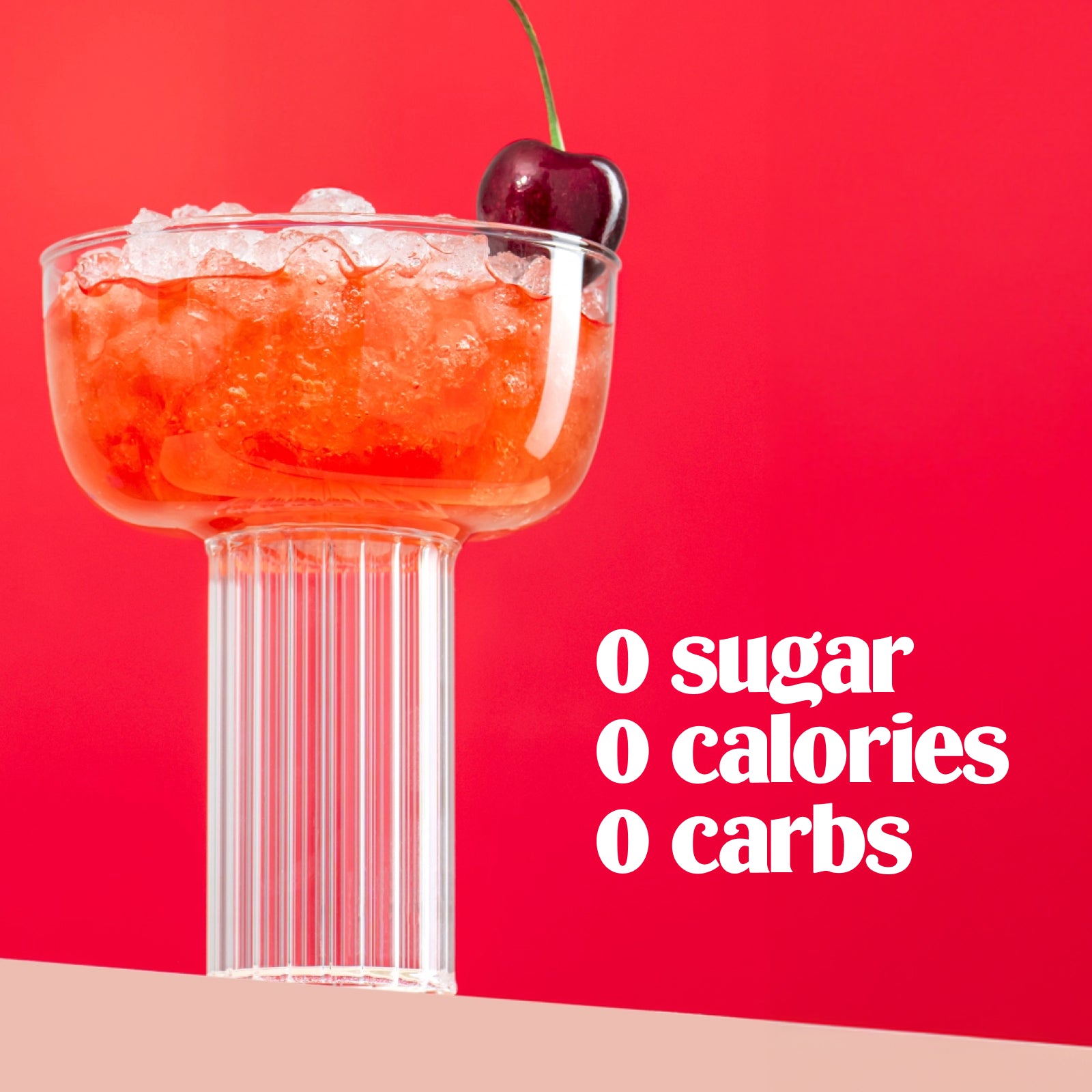 Ultima Replenisher Cherry Pomegranate electrolyte hydration glass with fruit 000