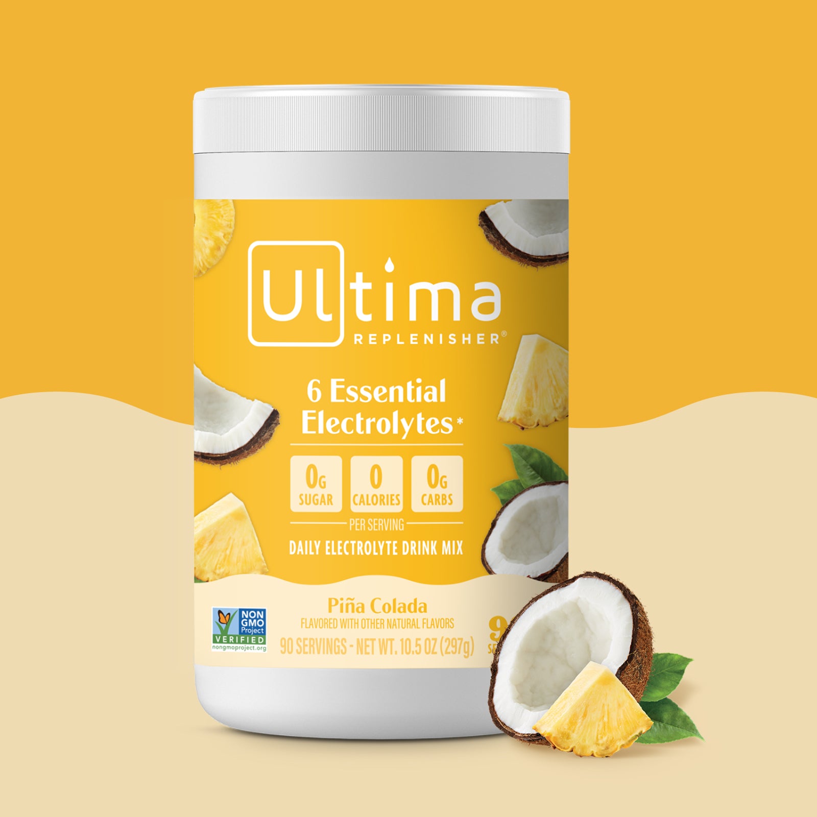 Ultima Replenisher Pina Colada electrolyte hydration powder 90 serving canister