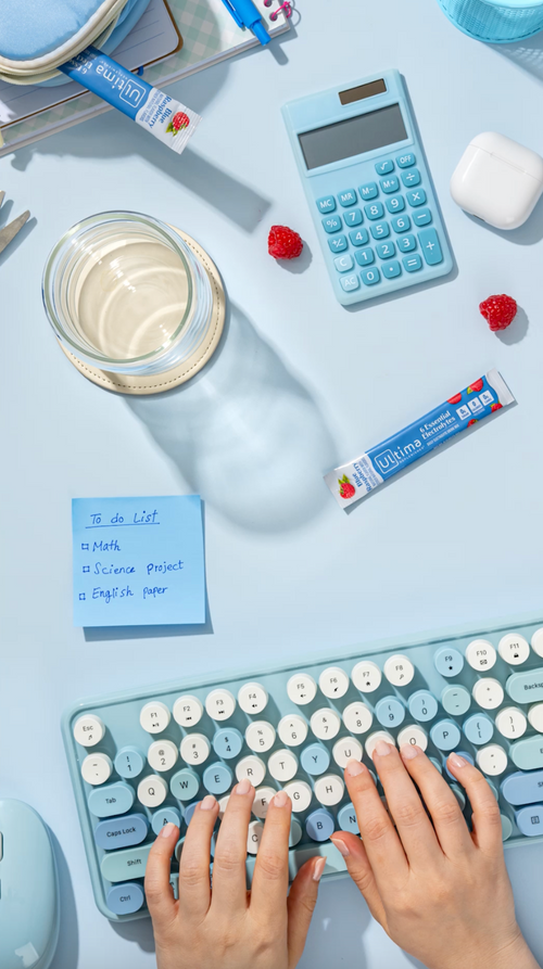 Don’t let hydration fall off your checklist—Ultima keeps you sipping through every subject. ✏️💧
