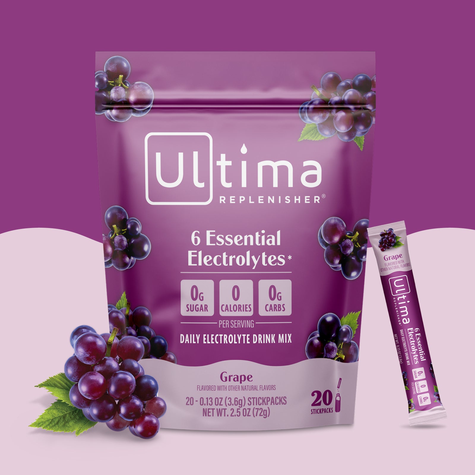 Ultima Replenisher Grape electrolyte hydration powder