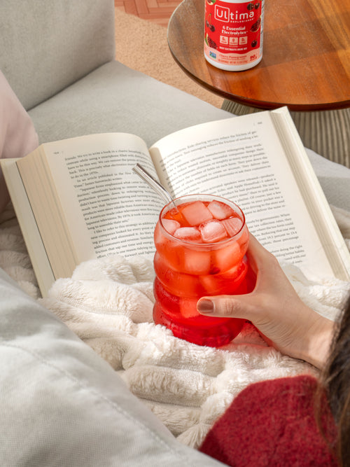 IG: Book? ✔ Blanket? ✔ Cherry Pomegranate electrolytes? ✔ Fall done right
