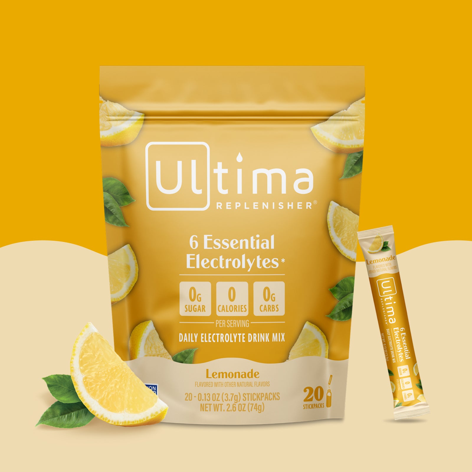 Ultima Replenisher Lemonade electrolyte hydration powder