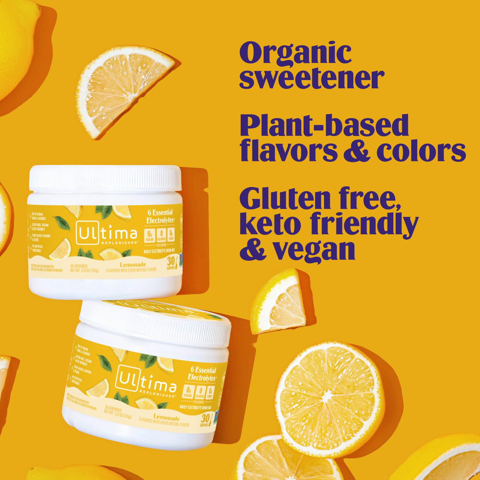 Lemonade Electrolyte Powder Drink | Sugar-Free, Keto-Friendly