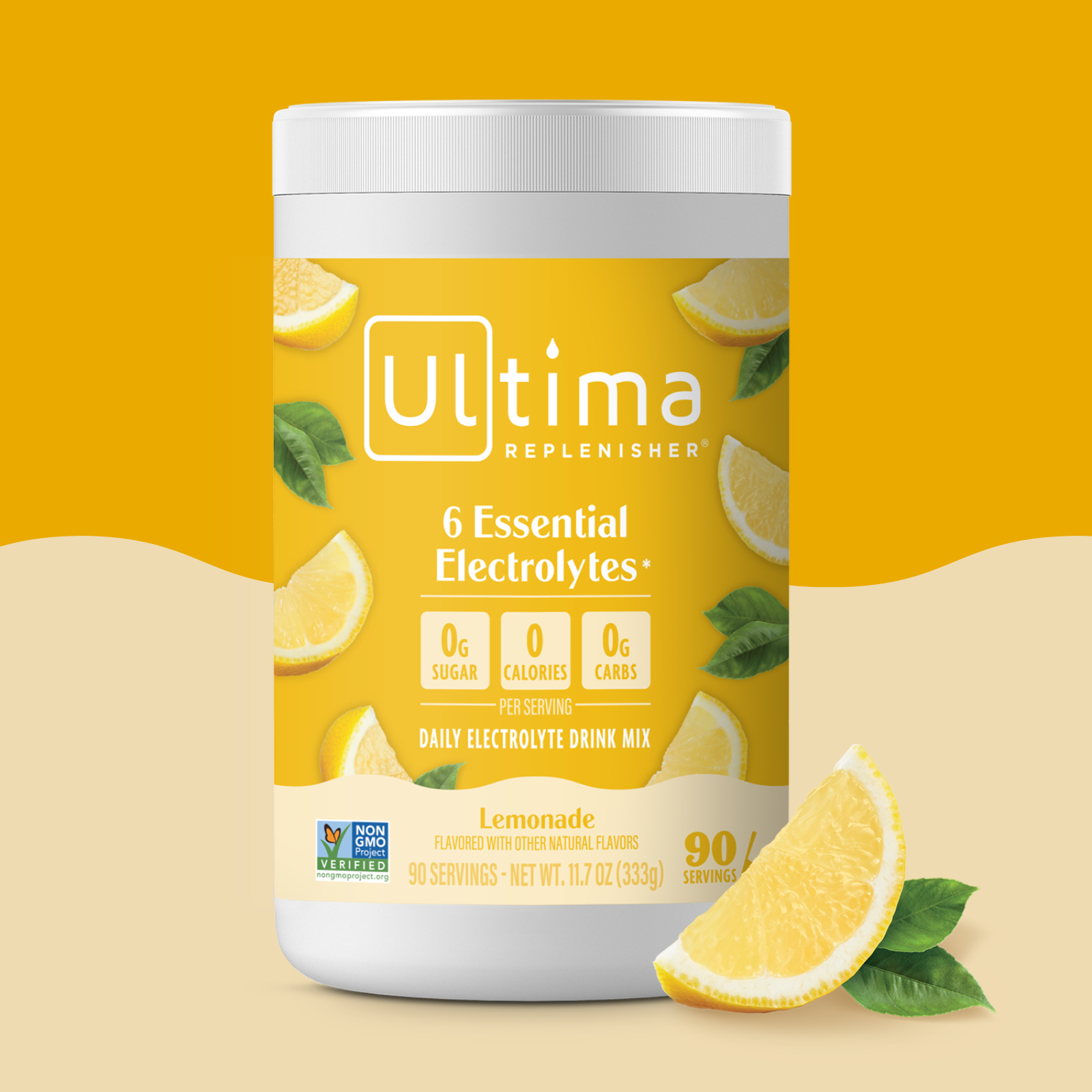 Ultima Replenisher Lemonade electrolyte hydration powder 90 serving canister