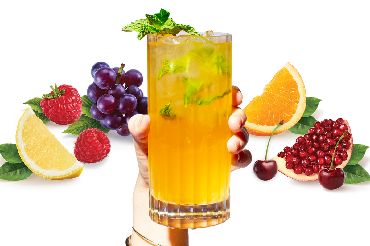 Fruits and fruit drink made with Ultima Replenisher