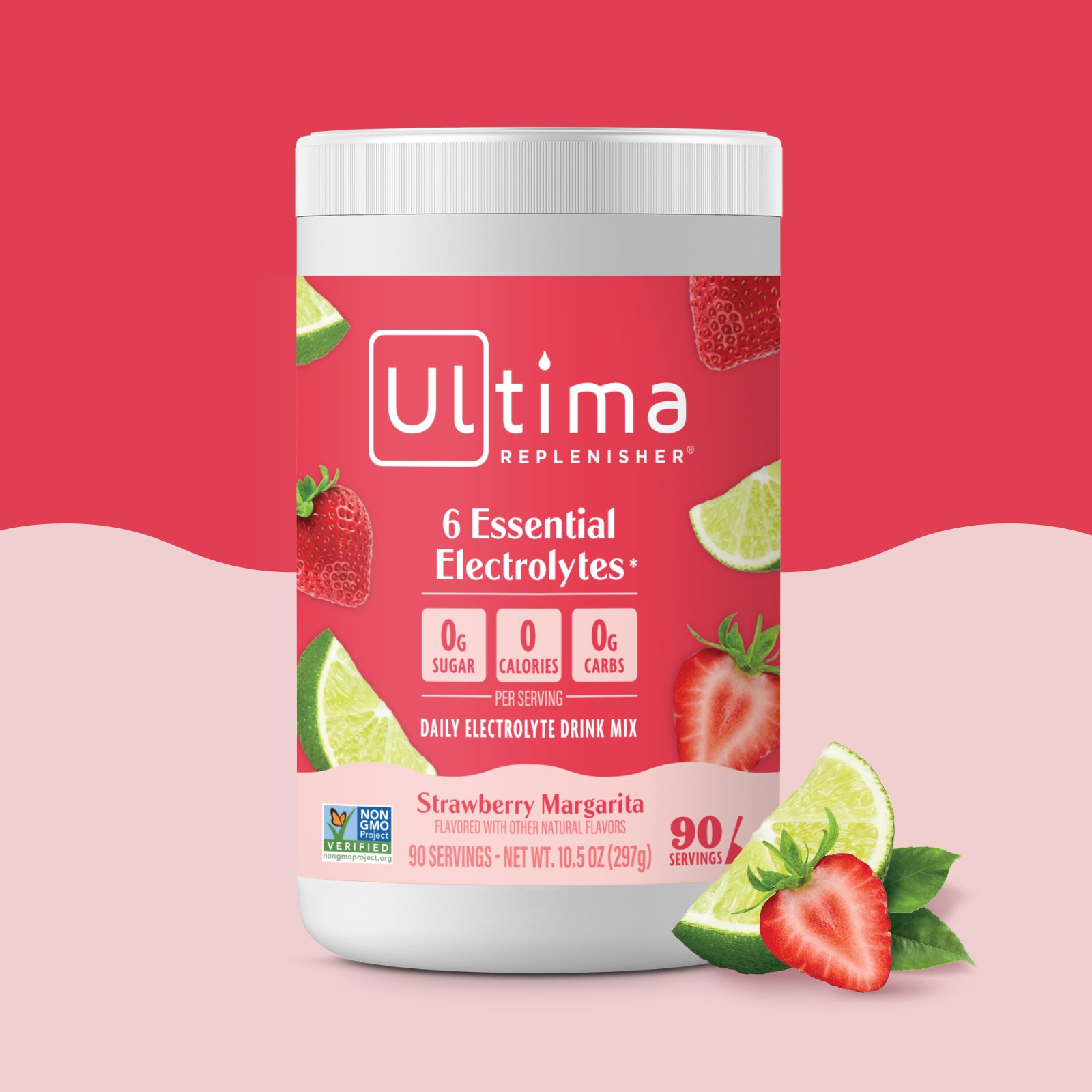 Ultima Replenisher Strawberry Margarita Mocktini electrolyte hydration powder 2