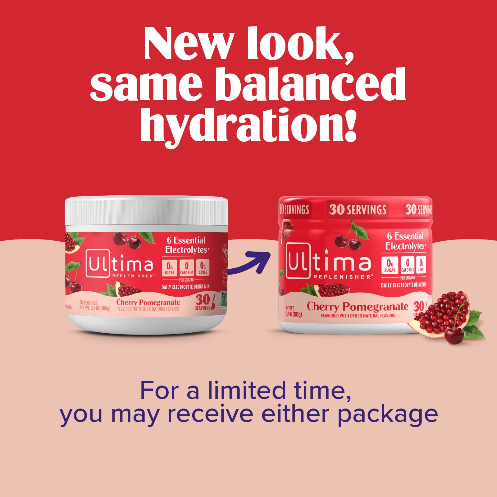 Cherry Pomegranate electrolyte drink mix - Ultima Replenisher