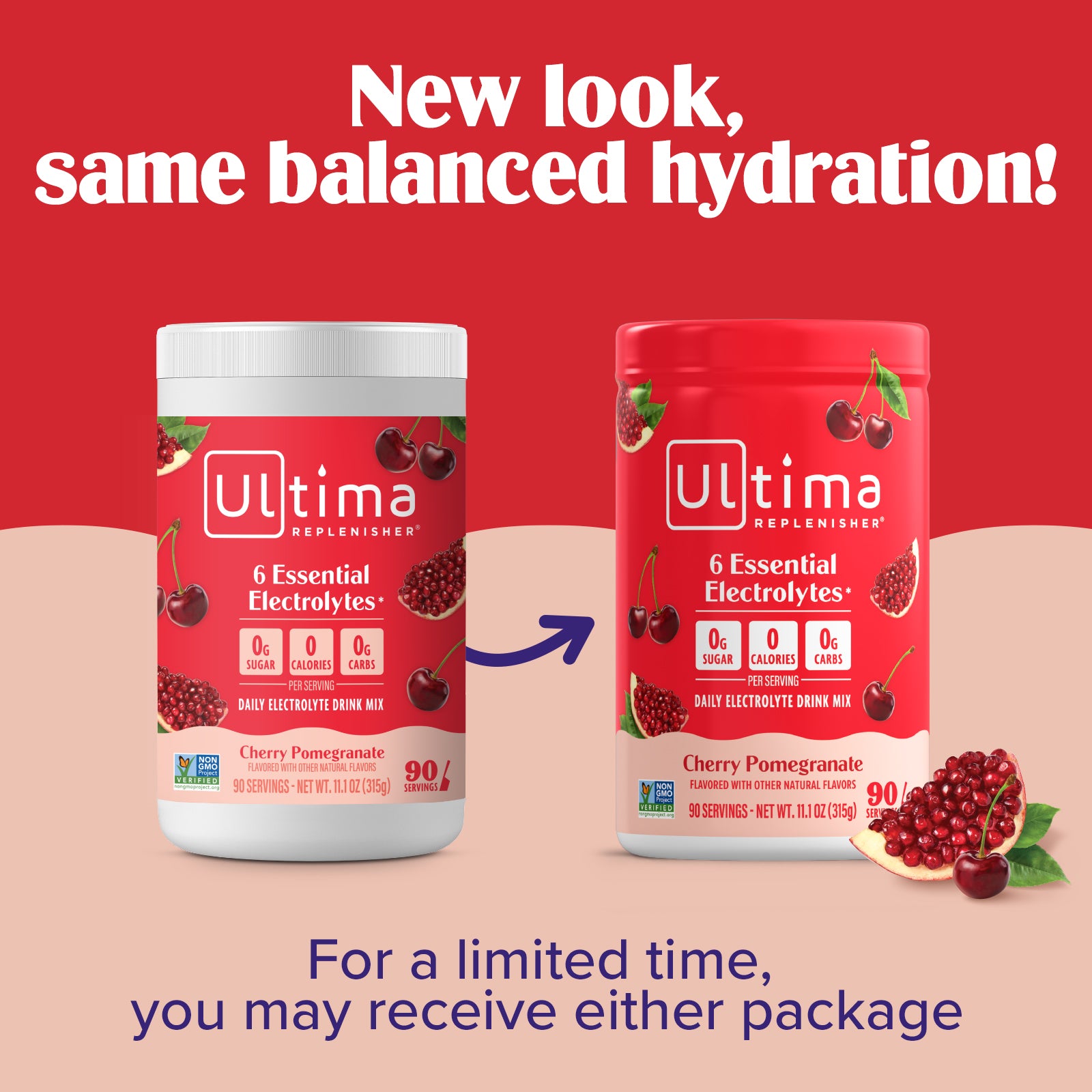 Cherry Pomegranate electrolyte drink mix - Ultima Replenisher