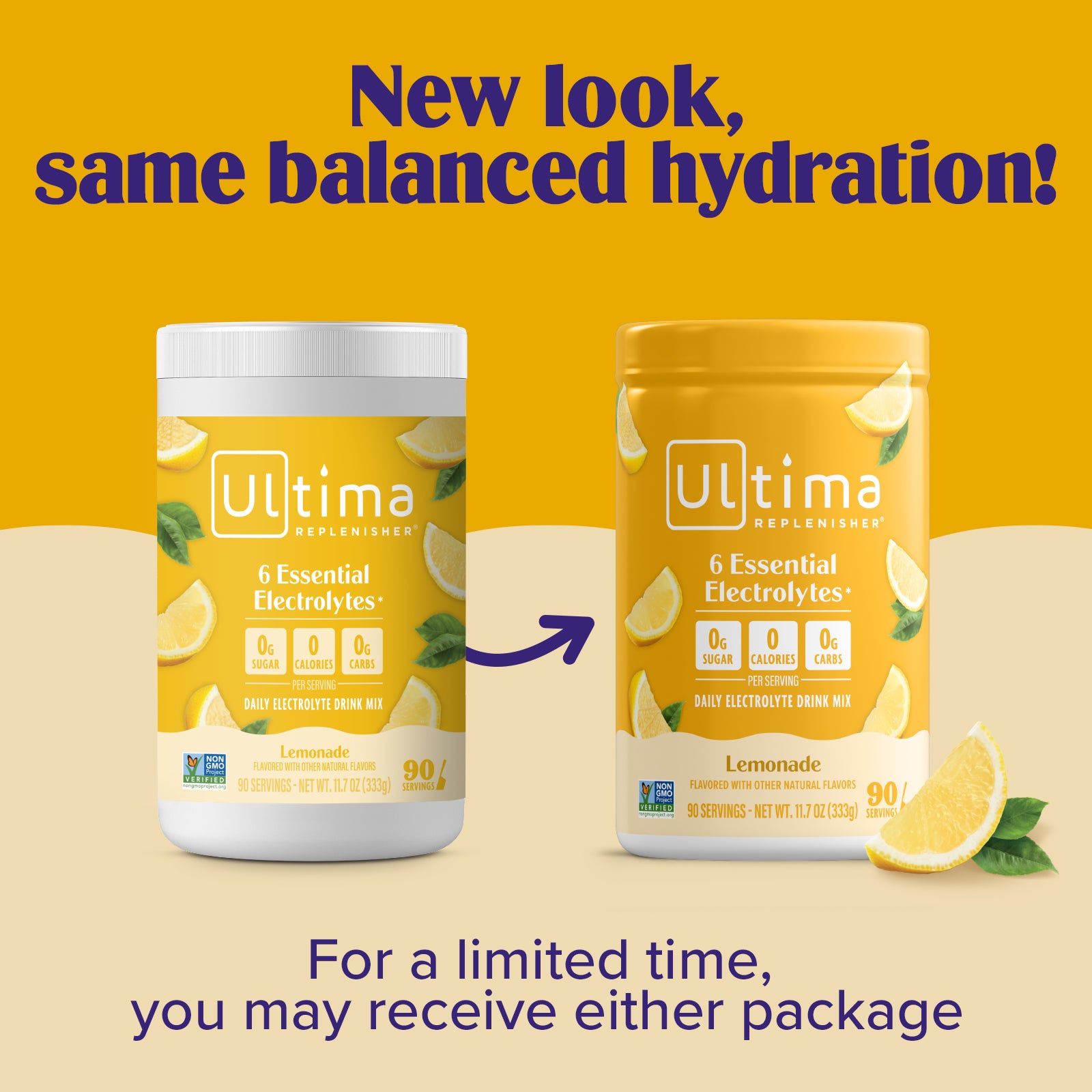 Lemonade electrolyte drink mix - Ultima Replenisher