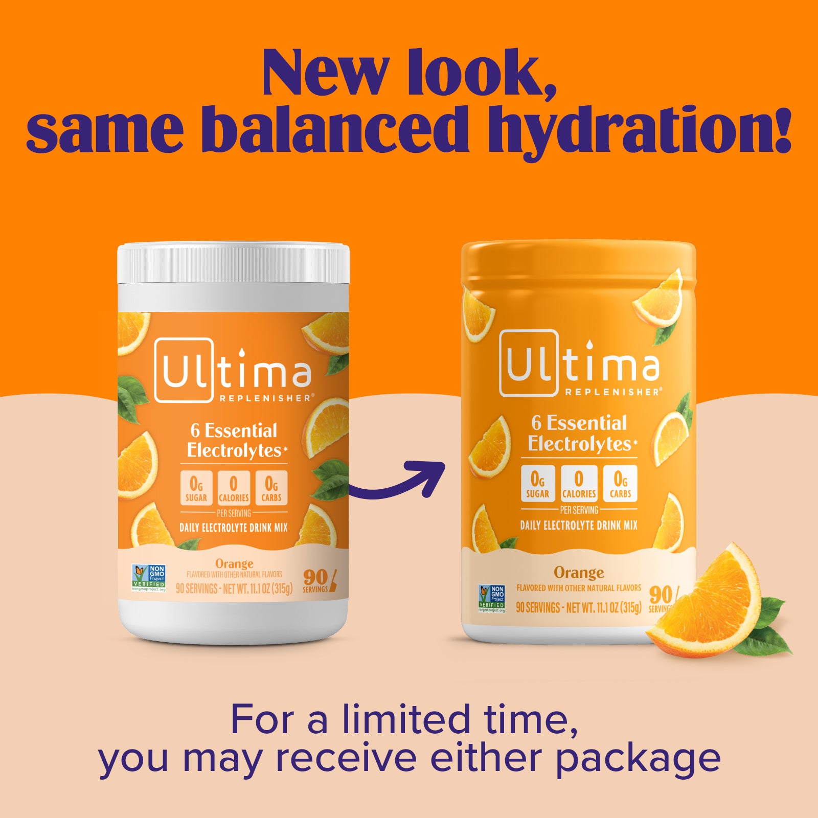 Orange electrolyte drink mix - Ultima Replenisher
