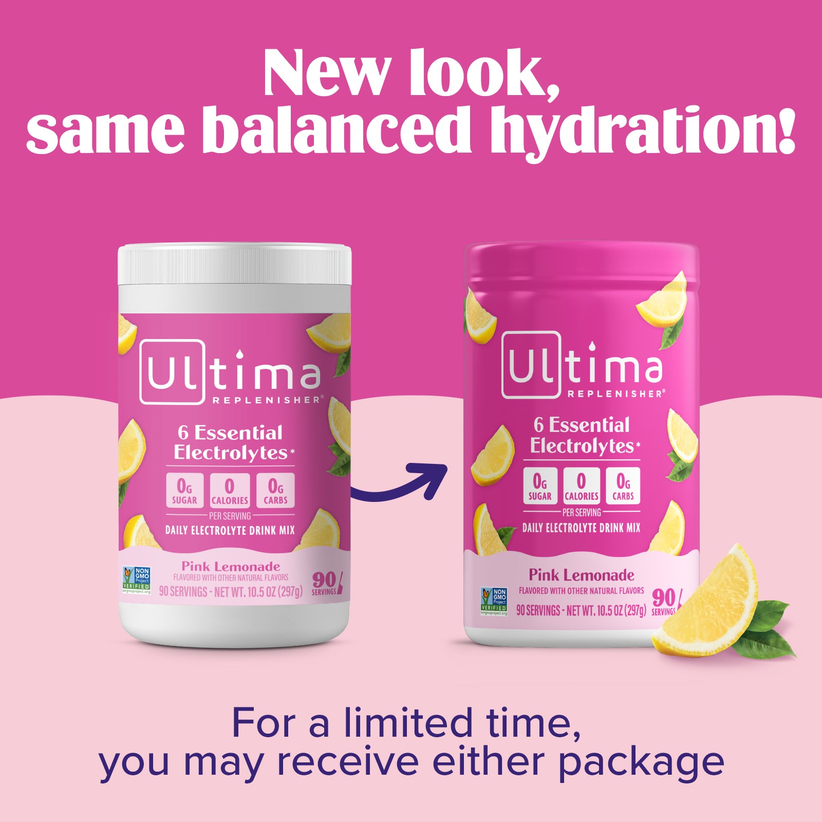 Pink Lemonade electrolyte drink mix - Ultima Replenisher