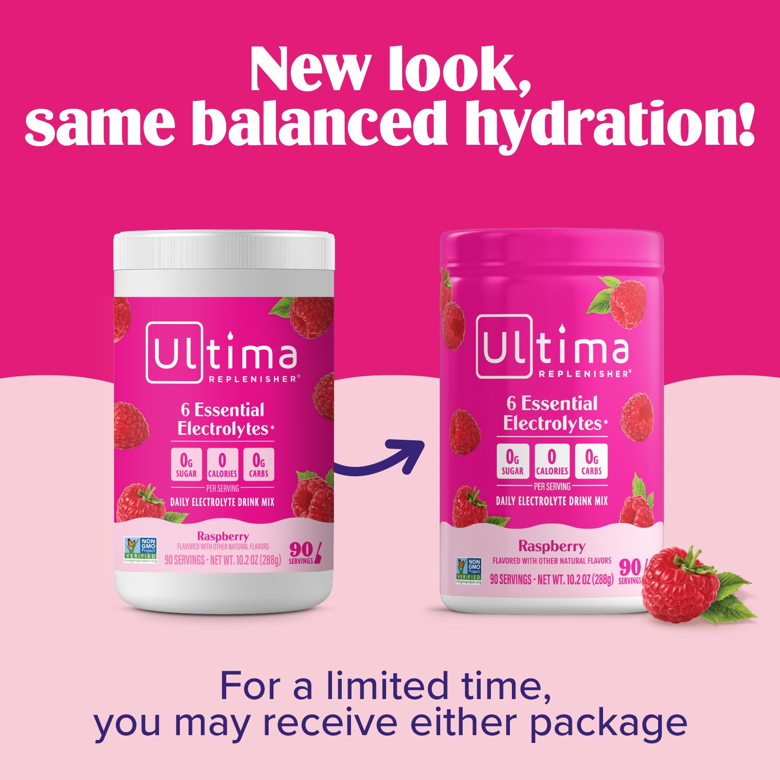 Raspberry electrolyte drink mix - Ultima Replenisher