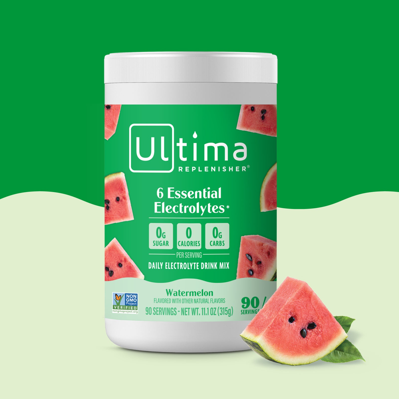 Ultima Replenisher Watermelon electrolyte hydration powder 90 serving canister