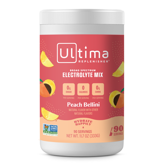 Peach Bellini Electrolytes Powder Drink SugarFree, KetoFriendly